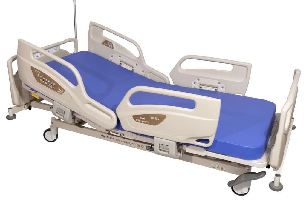 Patient Bed on Rent -5 Function Bed with Single Piece Mattress